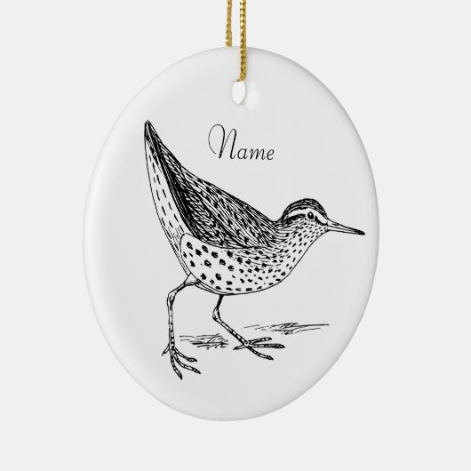 Sandpiper Shorebird Thunder_Cove Keramisch Ornament (Rechts)