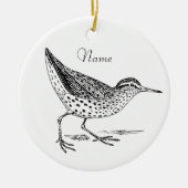 Sandpiper Shorebird Thunder_Cove Keramisch Ornament (Voorkant)