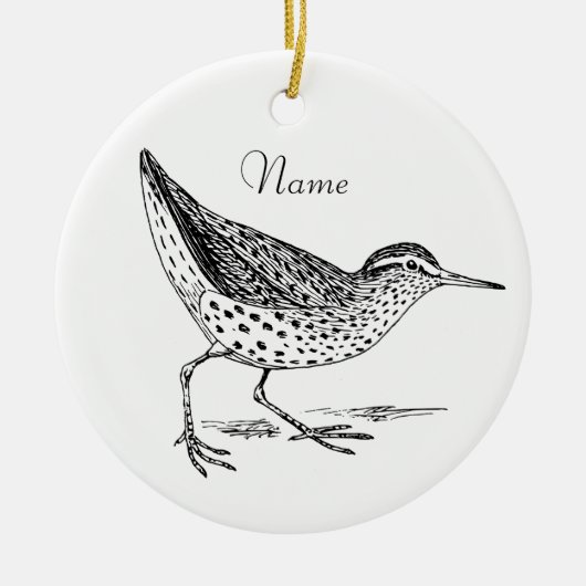 Sandpiper Shorebird Thunder_Cove Keramisch Ornament (Voorkant)