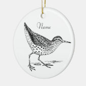 Sandpiper Shorebird Thunder_Cove Keramisch Ornament (Links)