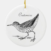 Sandpiper Shorebird Thunder_Cove Keramisch Ornament (Achterkant)