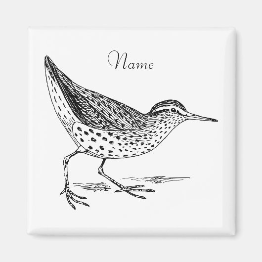 Sandpiper Shorebird Thunder_Cove Magneet (Voorkant)