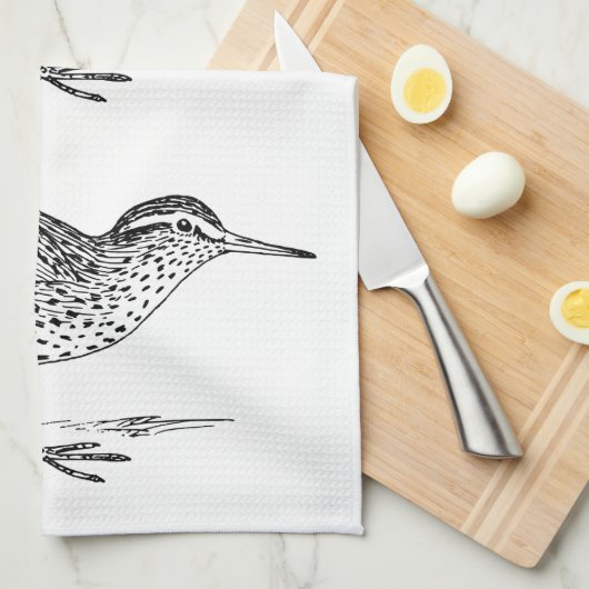 Sandpiper Shorebird Thunder_Cove Theedoek (Quarter Fold)