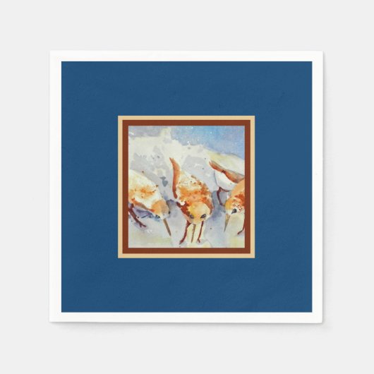 Sandpipers Beach Birds Cocktail Servetten (Voorkant)