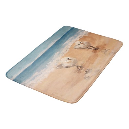 Sandpipers van het Zee Shore Bath Mat (Gekanteld)