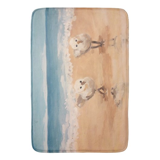 Sandpipers van het Zee Shore Bath Mat (Voorkant Verticaal)