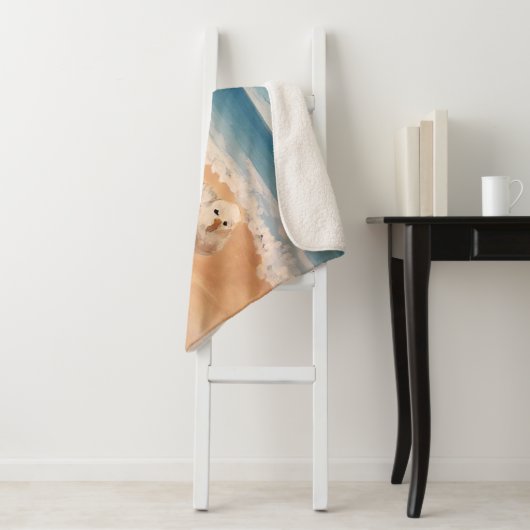 Sandpipers van het Zee Shore Sherpa Blanket Sherpa Deken (In situ)