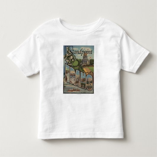 Sandpoint, Idaho - grote letterscènes Kinder Shirts (Voorkant)