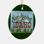 Sandpoint Idaho Ornement Amusants Retro Montagnes  (Droite)
