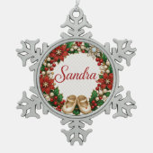 Sandra Baby’s First Christmas Ornament – Snowflake (Voorkant)