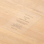 Sandra Classic Elegant Wedding Acryl Uitnodigingen (Laagn)