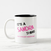 Sandra-ding dat je niet zou begrijpen tweekleurige koffiemok (Links)