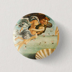 Sandro Botticelli Birth of Venus Zephyrus Ronde Button 3,2 Cm