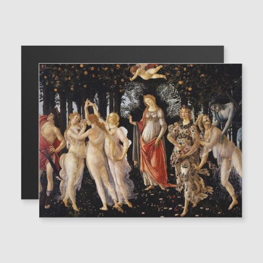 Sandro Botticelli - Carte magnétique La Primavera (Devant / Derrière)
