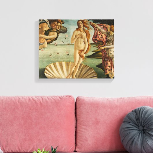 Sandro Botticelli - De geboorte van Venus Canvas Afdruk (Insitu (Woonkamer))