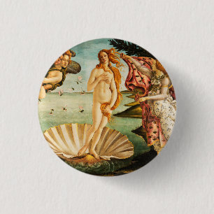 Sandro Botticelli De geboorte van Venus Fine Art Ronde Button 3,2 Cm