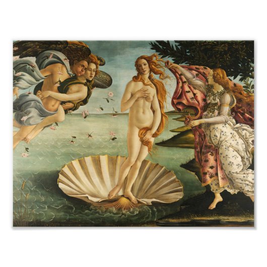 Sandro Botticelli - De geboorte van Venus Foto Afdruk (Voorkant)