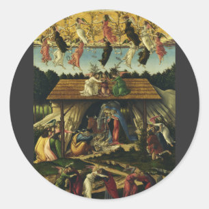 Sandro Botticelli - De Mystieke Geboorte - Fijne K Ronde Sticker