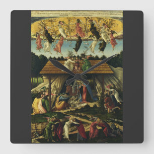 Sandro Botticelli - De Mystieke Geboorte – Schone Vierkante Klok
