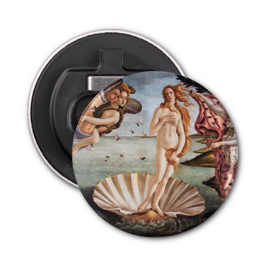 Sandro Botticelli - geboorte van Venus Button Flesopener (Voorkant)