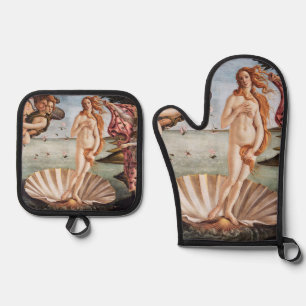 Sandro Botticelli - Geboorte van Venus Ovenwant & Pannenlap Set