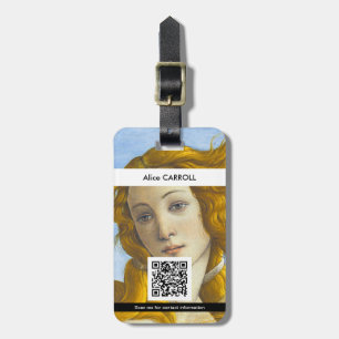 Sandro Botticelli - geboorte van Venus - QR-code Bagagelabel