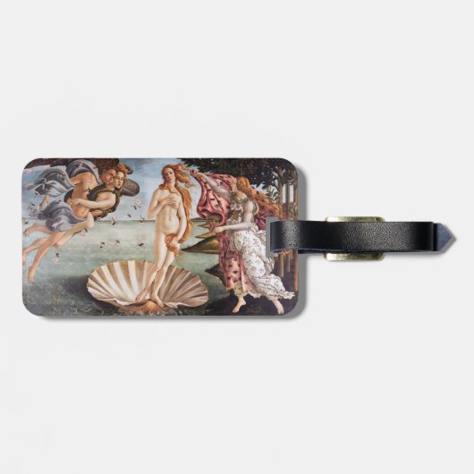 Sandro Botticelli - geboorte van Venus - QR-code Bagagelabel (Achterkant horizontaal)