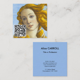 Sandro Botticelli - geboorte van Venus - QR-code Vierkante Visitekaartje