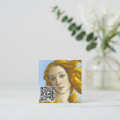 Sandro Botticelli - geboorte van Venus - QR-code Vierkante Visitekaartje (Staand voorkant)