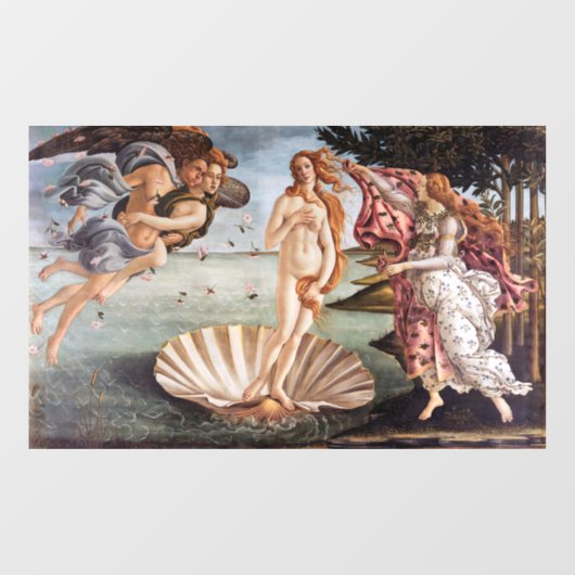 Sandro Botticelli - geboorte van Venus Raamsticker (Vel)