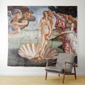 Sandro Botticelli - geboorte van Venus Wandkleed (In Situ (horizontaal))