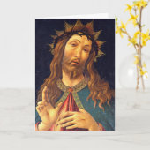 Sandro Botticelli Jesus Christ Crown Doorns Vastge Kaart (Gele Bloem)