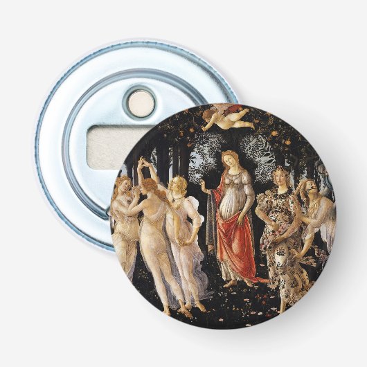 Sandro Botticelli - La Primavera Button Flesopener (Voorkant)