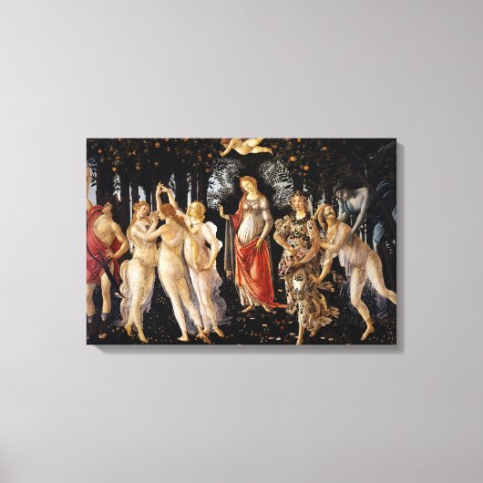 Sandro Botticelli - La Primavera Canvas Afdruk (Voorkant)