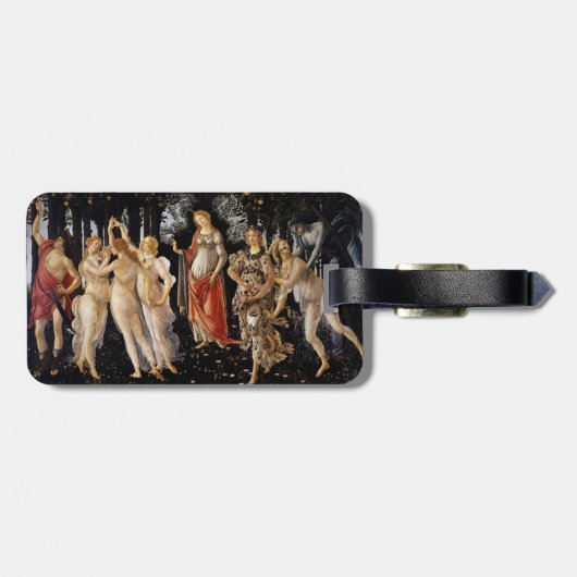 Sandro Botticelli - La Primavera - QR-code Bagagelabel (Achterkant horizontaal)