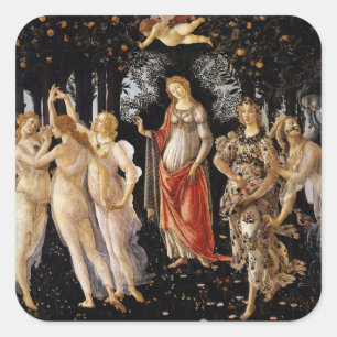 Sandro Botticelli - La Primavera Vierkante Sticker
