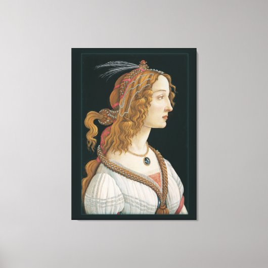 Sandro Botticelli Lady CC0282 (44 in 112 cm) Canvas Afdruk (Voorkant)