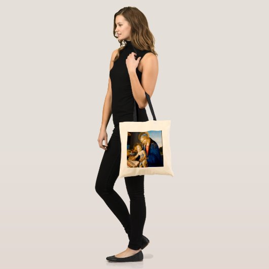 Sandro Botticelli, Maagd en Kind Tote Bag (Voorkant (model))