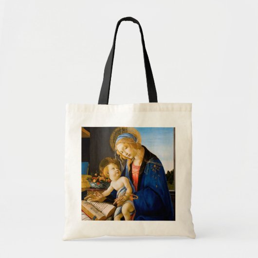 Sandro Botticelli, Maagd en Kind Tote Bag (Voorkant)