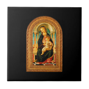 Sandro Botticelli Madonna en kind c 1470 Tegeltje