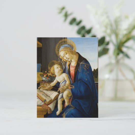 Sandro Botticelli Madonna van het Boek Kind Jezus Briefkaart (Staand voorkant)