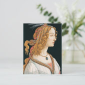 Sandro Botticelli - Portret van een jonge vrouw Briefkaart (Staand voorkant)