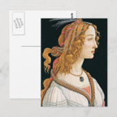 Sandro Botticelli - Portret van een jonge vrouw Briefkaart (Voorkant / Achterkant)
