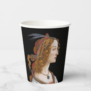 Sandro Botticelli - Portret van Simonetta Vespucci Papieren Bekers