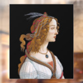 Sandro Botticelli - Portret van Simonetta Vespucci Raamsticker (Vel 2)