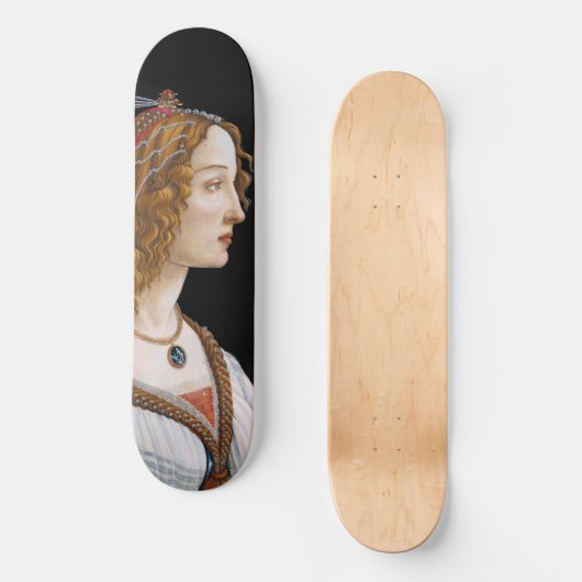 Sandro Botticelli - Portret van Simonetta Vespucci Skateboard (Voorkant)