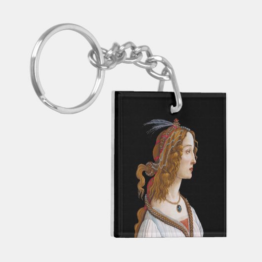 Sandro Botticelli - Portret van Simonetta Vespucci Sleutelhanger (Voorkant Links)