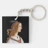 Sandro Botticelli - Portret van Simonetta Vespucci Sleutelhanger (Achterkant)