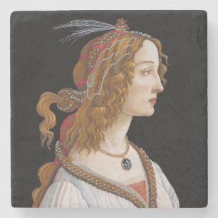 Sandro Botticelli - Portret van Simonetta Vespucci Stenen Onderzetter
