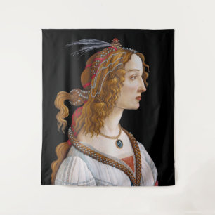 Sandro Botticelli - Portret van Simonetta Vespucci Wandkleed